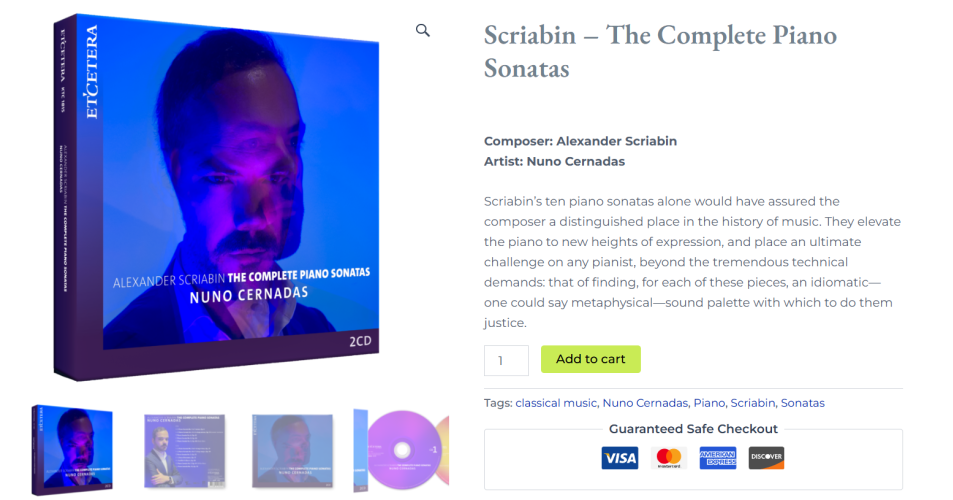 Scriabin – The Complete Piano Sonatas - Nuno Cernadas